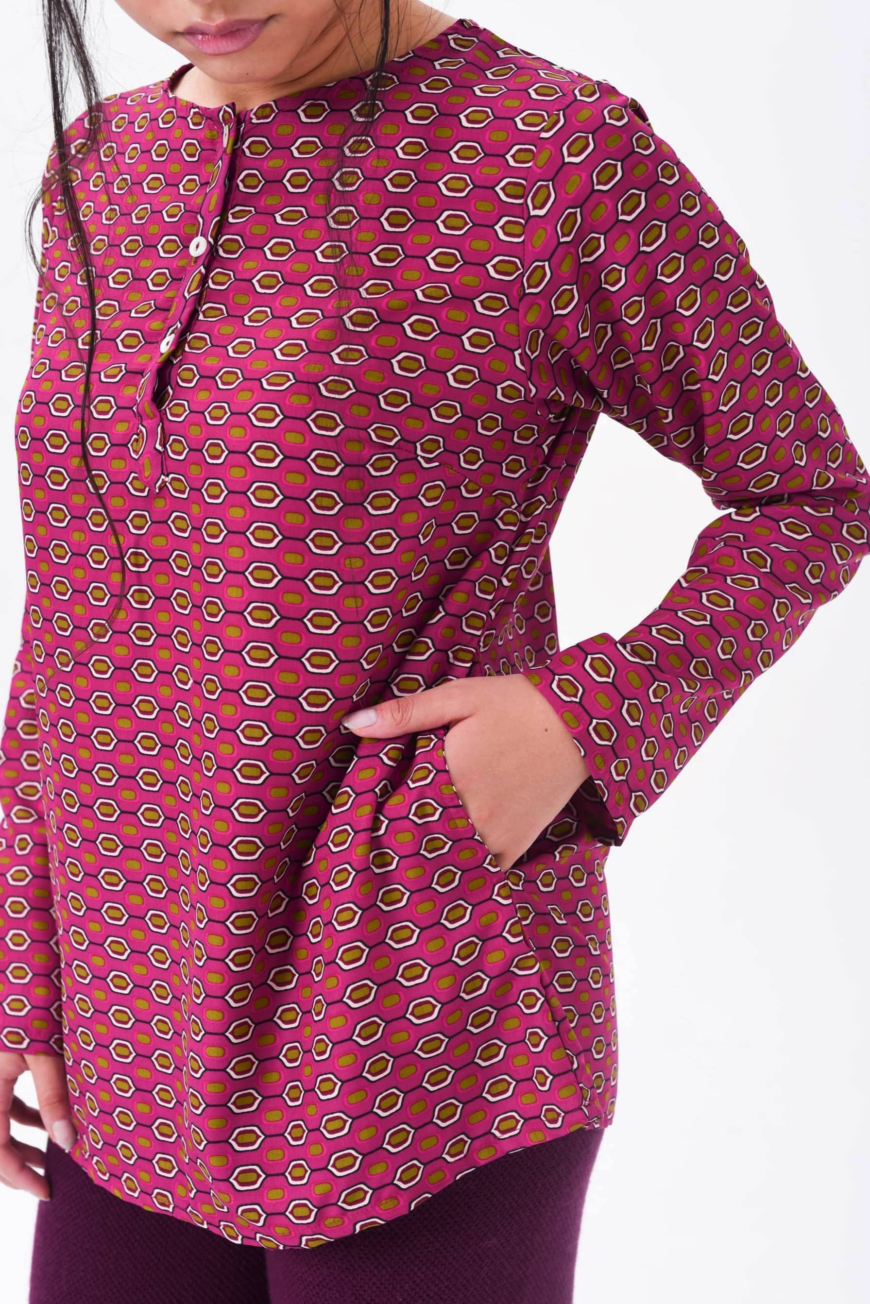 BLUSA Mini Geometrie (seta)