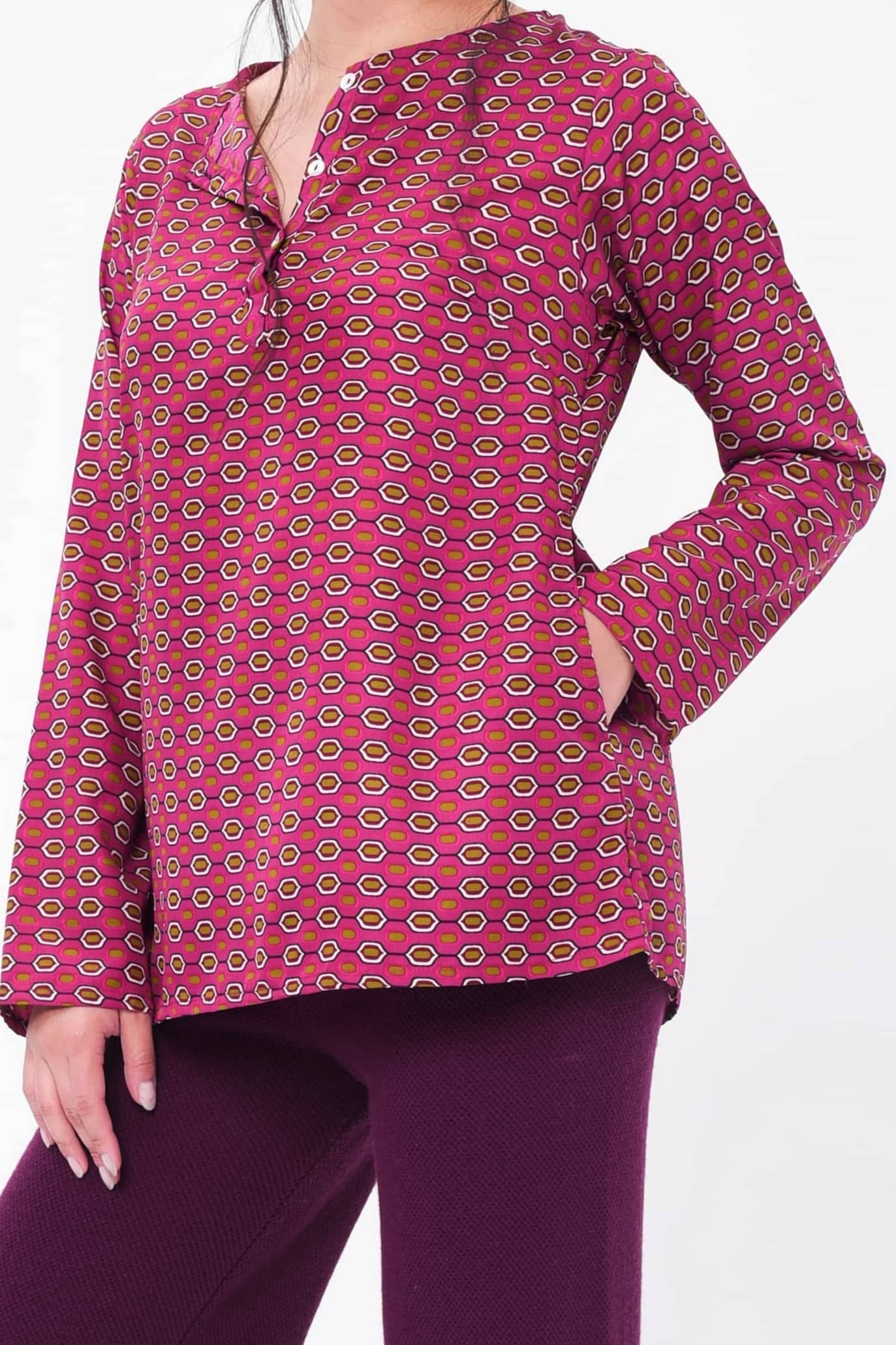 BLUSA Mini Geometrie (seta)