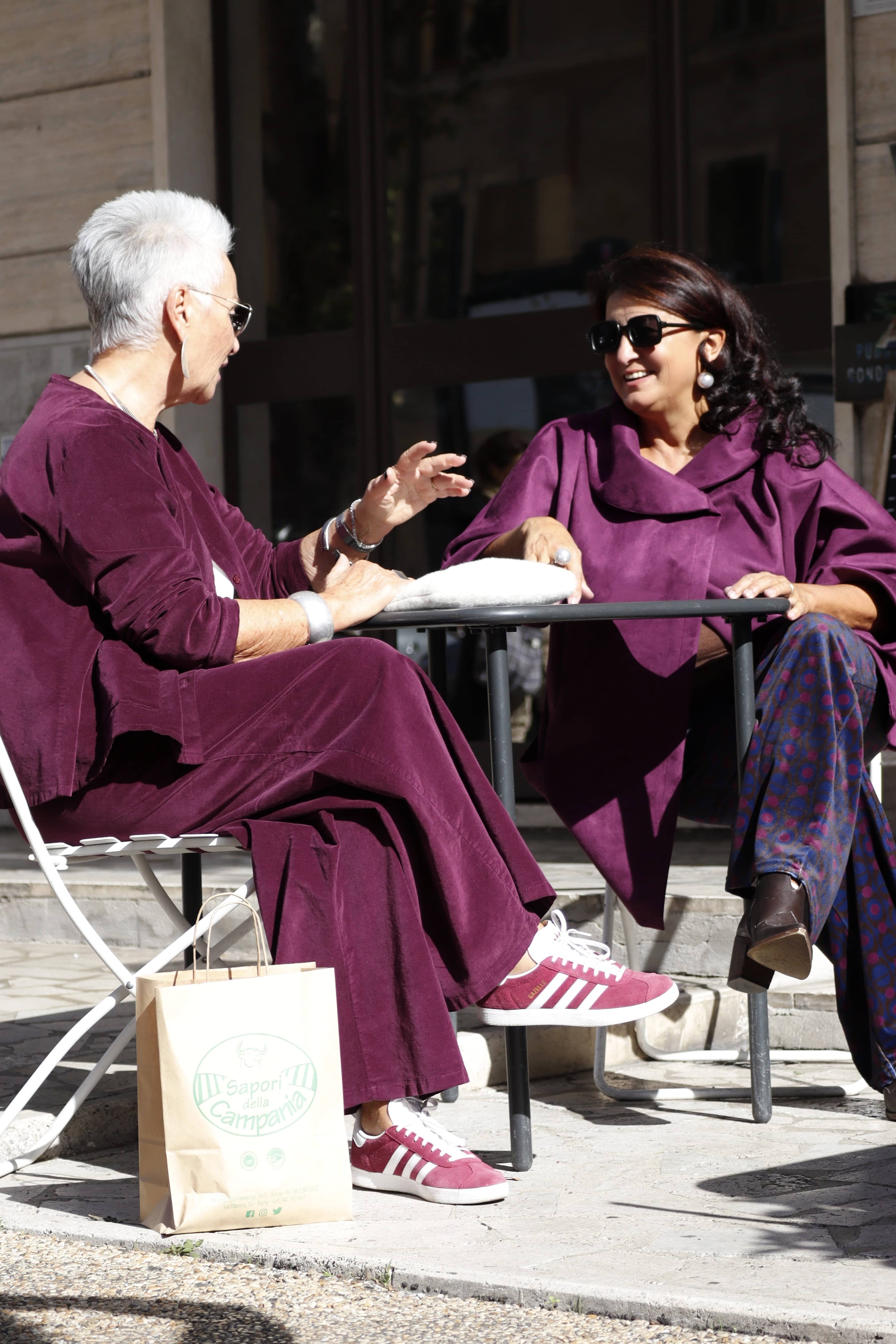 Pantalone Velvet Palazzo Bordeaux (velluto liscio)